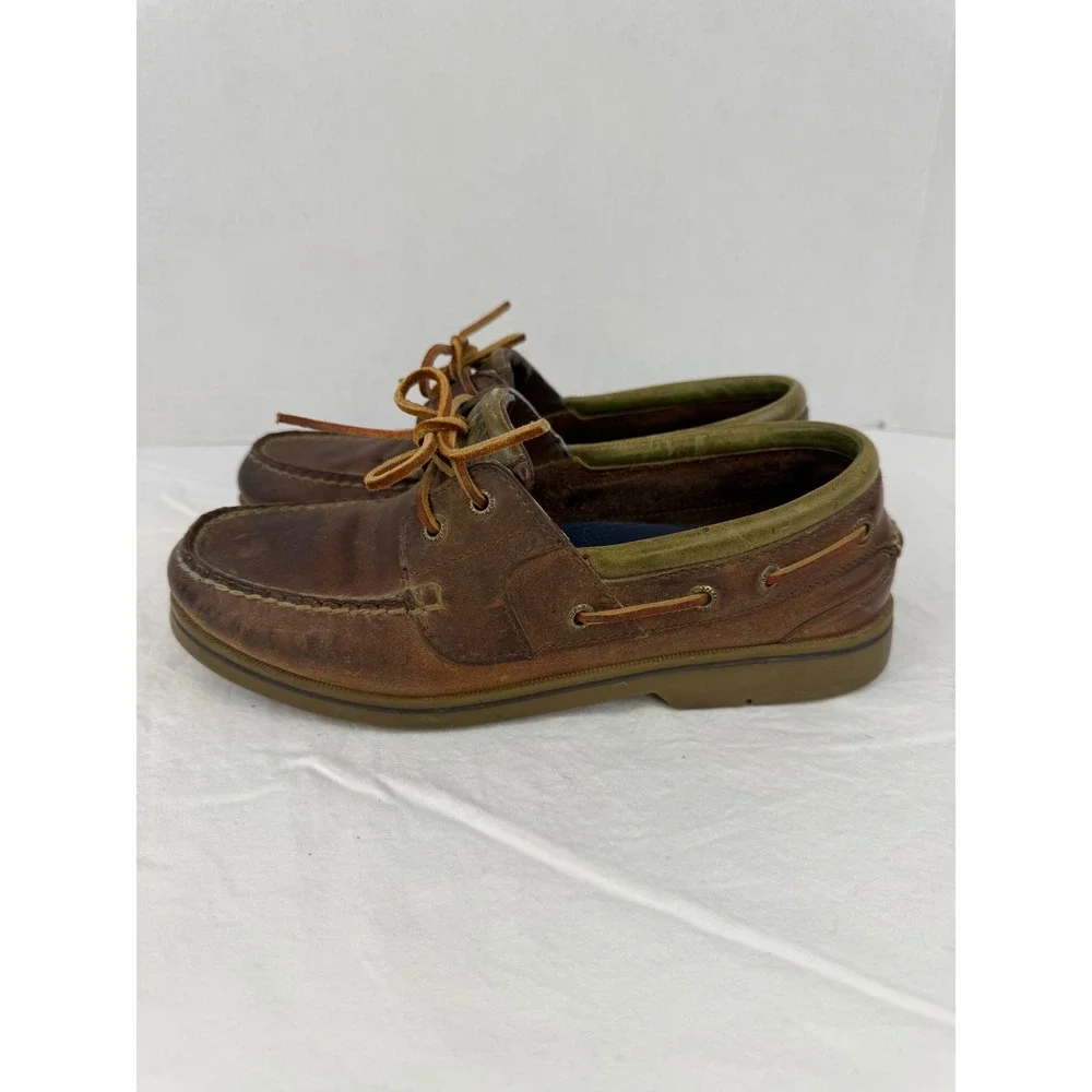 Sperry Top-Sider Mens Brown Leather Boat Shoes 0196105 Deck Shoes Size 8.5‎ M